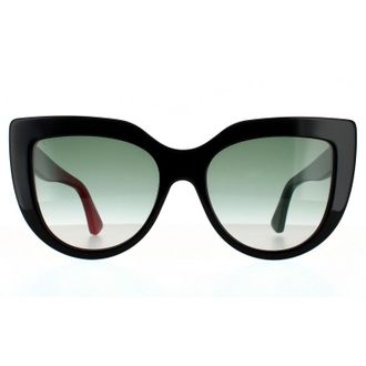 Gucci zonnebril GG0164S 003 Zwart met rode en groene groene gradi&euml;nt