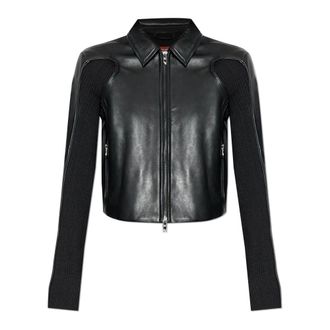DIESEL フード付きブラウンレザージャケット　漆黒の衝撃さん専用 Black Diesel Leather Jackets: Shop up to −75% | Stylight