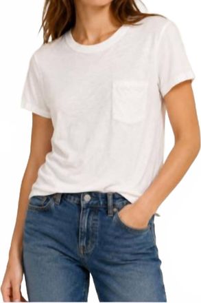 Electric & Rose Short Sleeve Pocket Tee In Cloud