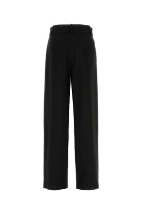 Giorgio Armani Pleated Wide-Leg Trousers - Black