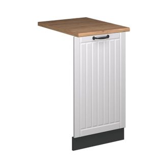 Vicco Panel Frontal Del Lavavajillas Fame-line, Blanco Casa De Campo, 45 Cm, Et Roble Vicco