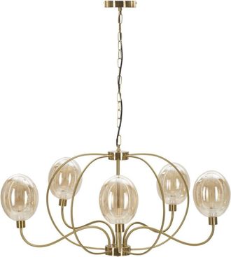 Mauro Ferretti Lámpara de araña con 5 bolas de cristal ahumado cm ø 100x96