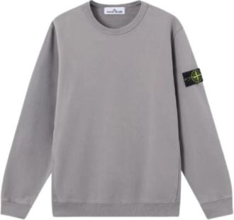 Stone Island Katoenen sweater met ronde hals - Heren - Sweatshirts - Grijs - XL - Katoen - Hoodies & sweatvesten