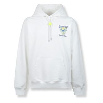 Casablanca Hoodies, male, White, Size: XL Tennis Club Icon Hooded Sweatshirt