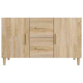 Berkfield Home Sideboard Sonoma Oak 100x36x60 cm Engineered Wood in Light Tan | Size: 100 x 36 x 60 cm