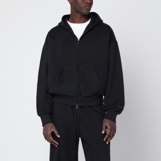 Fear of God Black washed zip hoodie