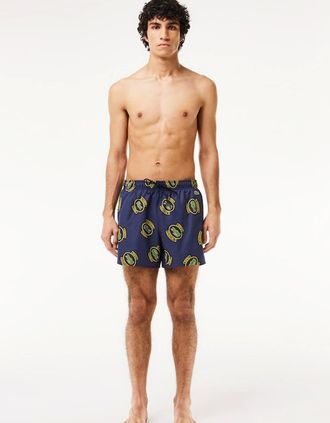 Lacoste Mens Lacoste Mens Printed Swim Shorts - Size: 32/34/35