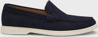 BOSS SIENNE LOAFERS Size: 11, colour: NAVY