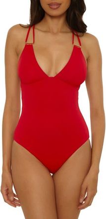 BECCA by Rebecca Virtue Riviera One-Piece Swimsuit in Apple at Nordstrom, Size Medium