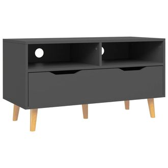 vidaXL Mobile Porta Tv Grigio 90x40x48,5 Cm In Legno Multistrato Vidaxl