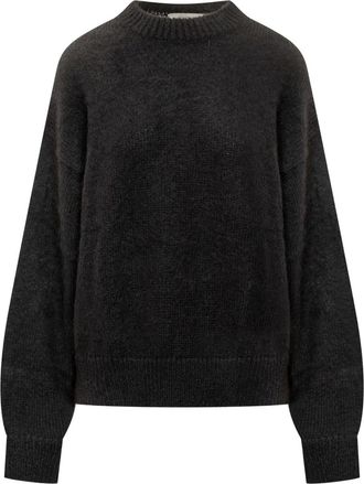 STUDIO NICHOLSON Wynn crew-neck knitwear - unisex - Recycled Polyamide/Kid Mohair/Wool - L - Black