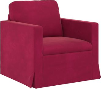 vidaXL Sof&aacute; Rojo Vino 78 X 78 X 80 Cm Terciopelo Vidaxl