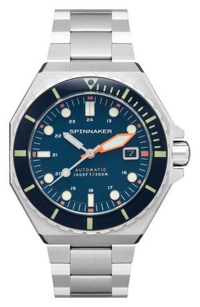 Spinnaker Dumas Automatic Bracelet Watch, 44mm in Blue at Nordstrom
