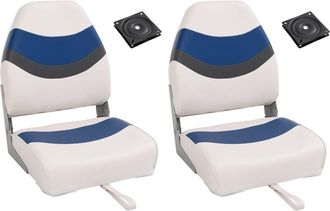vidaXL Set De Asientos Plegables Para Barco 4 Uds Con Respaldo Alto Vidaxl