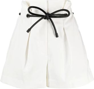 3.1 Phillip Lim Shorts sportivi con coulisse a vita alta - Bianco