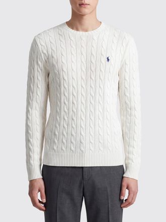 Polo Ralph Lauren Crewneck Jumper in Wool and Cashmere with Embroidered Pony Logo