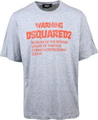 Dsquared2 T-shirts - Heren - T-shirts - Grijs - L - Katoen - Tops