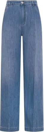Seventy Jeans, Dames, Blauw, XL, Wide Jeans