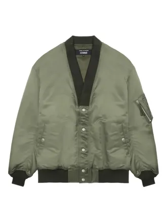 Comme Des Garçons V-neck bomber jacket - Green