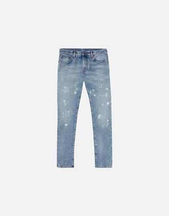 Off-white Mens Off-White Diag Outline Print Vintage Blue Jeans - Size: 31/32