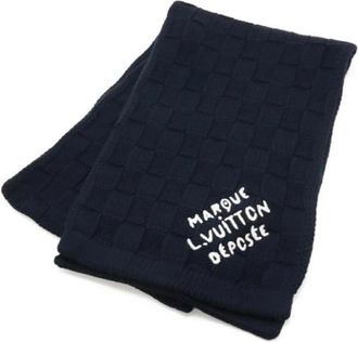 Louis Vuitton Pre-owned Stole - Dames - Vintage Accessoires - Blauw - ONE Size - Wol - Vintage