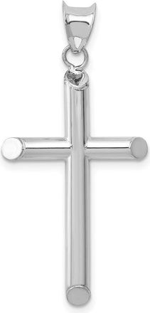 Diamond2Deal 14k White Gold Hollow Cross Pendant