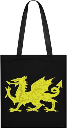 Generic Gold Welsh Dragon Flag Tote Bag for Women Men Shoulder Bags Purses Pouch Handbags