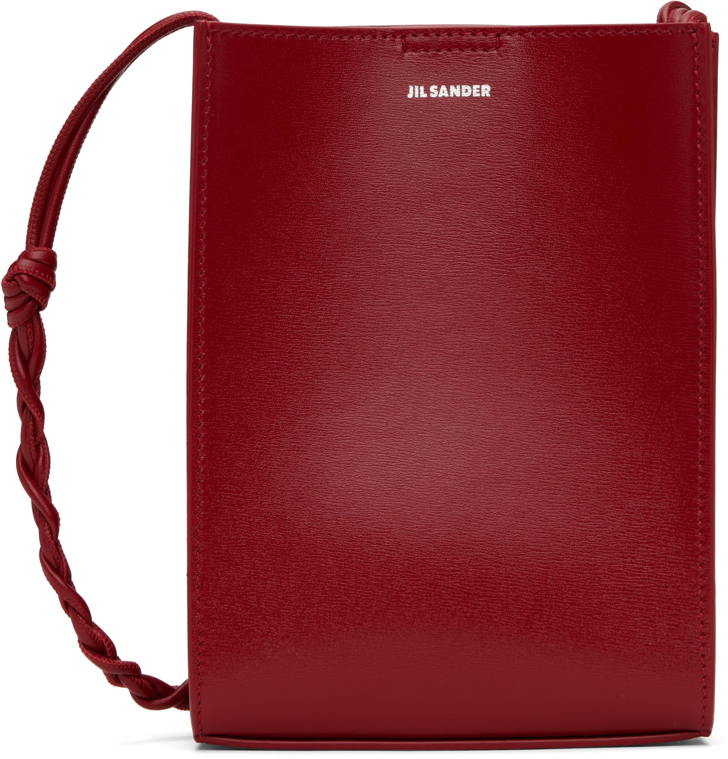 トートバッグ JIL SANDER Dark Pink Leather Small Tangle Shoulder Bag Tangle Small Woman | Jil Sander Official Online Store