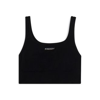 Freddy Top sportivo seamless supporto medio con inserti a costine