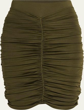 Tom Ford Ruched Silk Mini Skirt