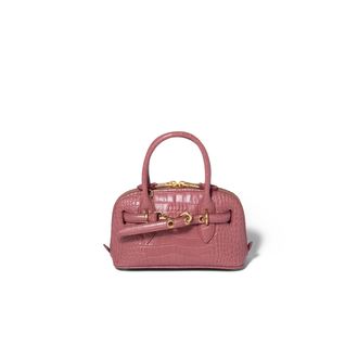 Miu Miu Aventure Crocodile Embossed Calfskin Mini-bag, Woman, Antique