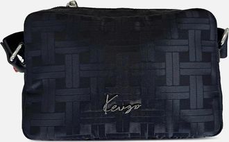 Kenzo Mens Jaquard Logo Crossbody Bag Black - Size: OS