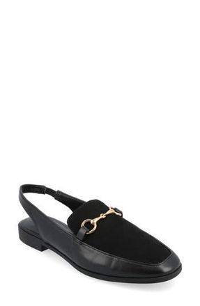 Journee Collection Lainey Slingback Flat in Black at Nordstrom Rack, Size 6.5