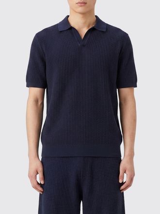 HUGO BOSS Polo in maglia di cotone intrecciato