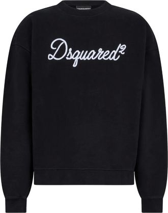 Dsquared2 Signature sweater met ronde hals - Zwart