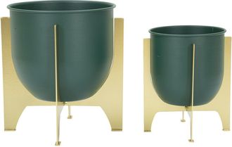 Mauro Ferretti Soporte Para Macetas Grent Shet Set De 2 Piezas Cm &Oslash; 24,5x26-19x21