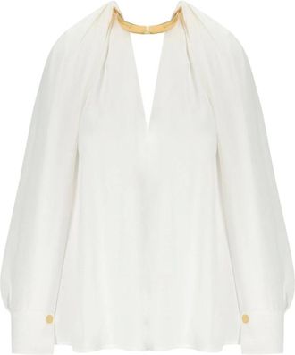 Elisabetta Franchi Mujer, Blusas y Camisas, Blanco, Talla: S