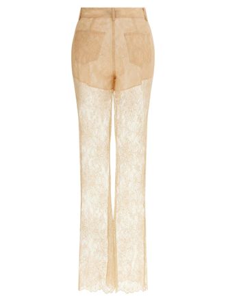 Giuseppe Di Morabito Lace Flared Trousers - Beige
