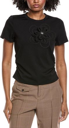 Gracia Embroidered Floral Applique Top