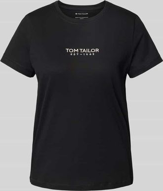 Tom Tailor Regular Fit T-Shirt aus reiner Baumwolle in Black, Größe XS