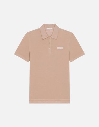 Givenchy Mens Branded Piquet Polo Beige - Cream - Size: 36