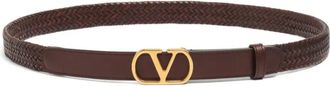 Valentino Garavani 25mm VLogo Signature riem - Bruin