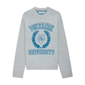 Zadig&Voltaire Marko Trui - Heren - Sweatshirts & Hoodies - Grijs - Maat: L Zijde