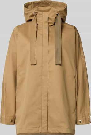 G-Lab Jacke mit Kapuze und Eingrifftaschen Modell FEEL in Sand, Gr&ouml;&szlig;e XS