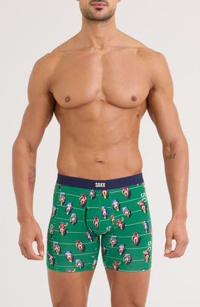 Saxx Vibe Xtra Soft Comfort Boxer Briefs in Armchair Green at Nordstrom, Size Xx-Large