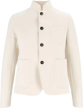 Circolo 1901 Felpa de Gasa de 4 Botones Ajustada - Jackets - Mujer - Blanco - S