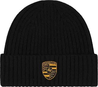 Aimé Leon Dore x Porsche logo-detail beanie - men - Cashmere - One Size - Black