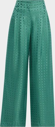 Veronica Beard Colter Wide-Leg Pants
