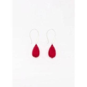Plan C Earrings, female, Red, Size: ONE SIZE Paper Pearl Earrings