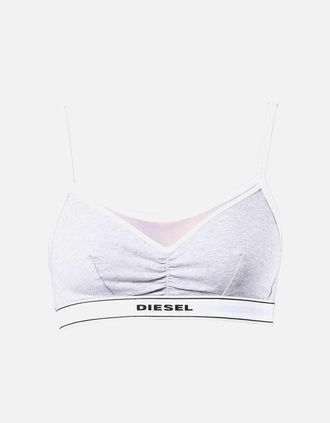 Diesel Womens LAVY Cotton Bralette, Grey - Size: 10/8